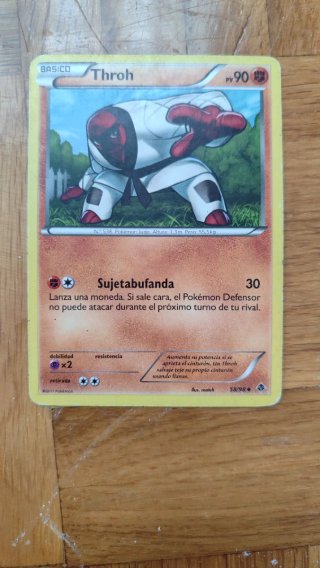 Carta Pokémon Throh Básico PV 90....