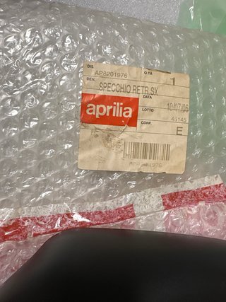 Espejo Retrovisor Aprilia SR Izquierdo