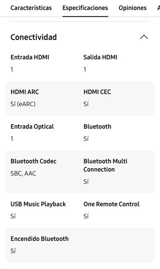 Barra Sonido Samsung HW-Q60C con Subwoofer