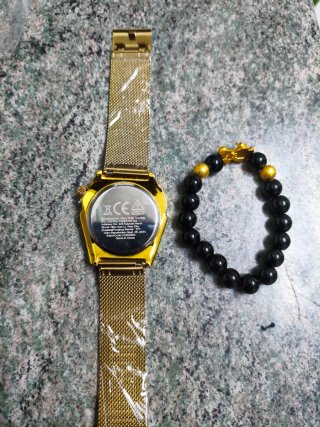 Reloj HOURLSY Cuarzo Azul y Dorado