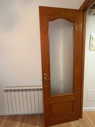 Puertas de madera con cristal