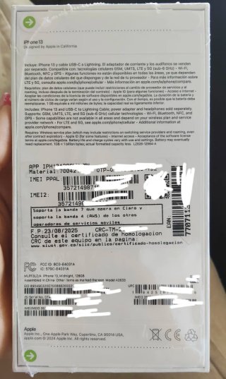 ​iPhone 13 128GB Midnight- NUEVO PRECINTADO (08/25