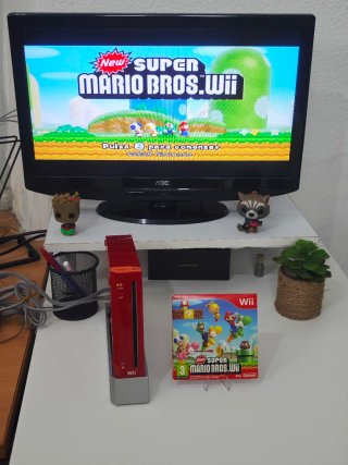 Nintendo WII Rossa Ed New Super Mario Bros Completa