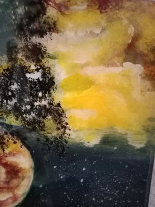 Cuadro Decorativo Luna Dorada 30x30
