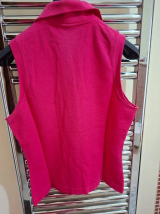 Polo Lacoste donna senza maniche rosa