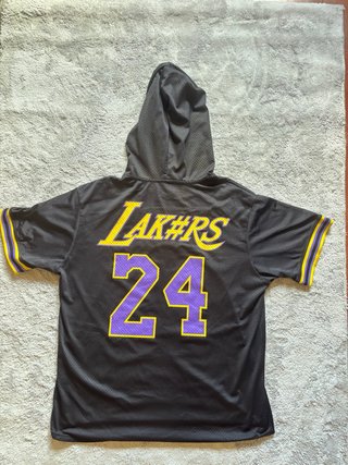 Jersey Lakers Kobe 24 negro capucha malla L