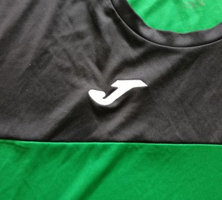 Camiseta Deporte Joma Negra Verde 2XL Poliéster