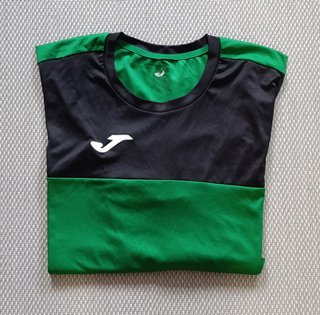 Camiseta Deporte Joma Negra Verde 2XL Poliéster
