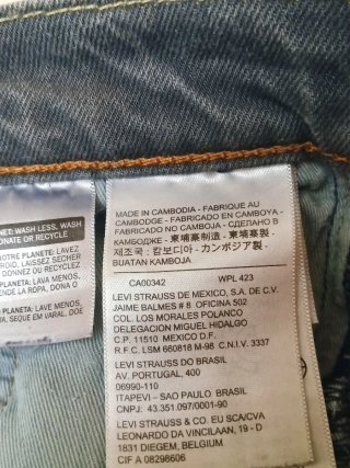 Levis 511 lavado al ácido, estilo vintage W30. L32