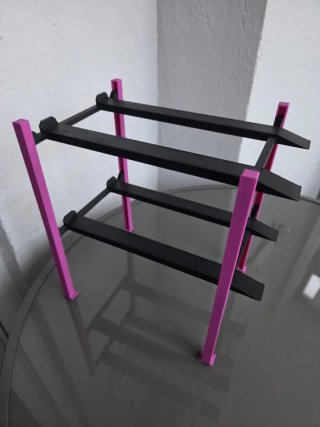 Elevador/expositor doble coches rc 1/18 en 3D