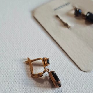 Pendientes Antiguos Ónix Negro