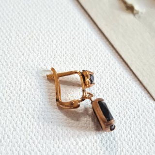 Pendientes Antiguos Ónix Negro
