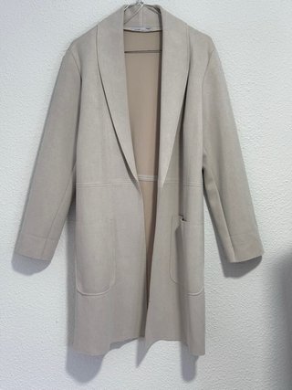 Abrigo largo ante beige