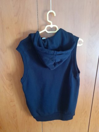 Sudadera Chaleco con Capucha Negro Talla M