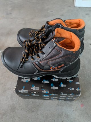 Botas de seguridad Calima negras y naranjas