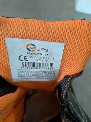 Botas de seguridad Calima negras y naranjas
