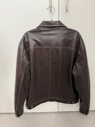 Giacca pelle vintage marrone Sonny Bono XL uomo
