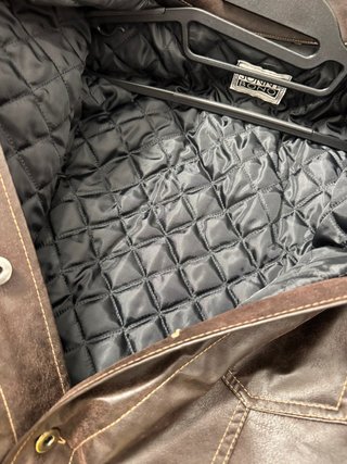 Giacca pelle vintage marrone Sonny Bono XL uomo