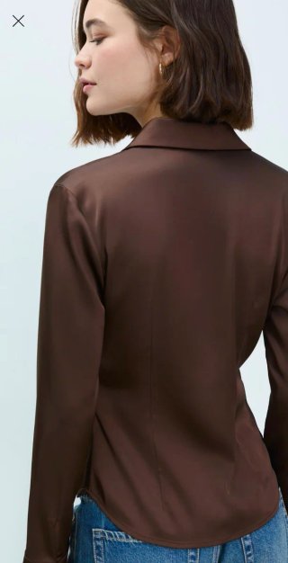 Blusa Stradivarius Marrón, Talla L