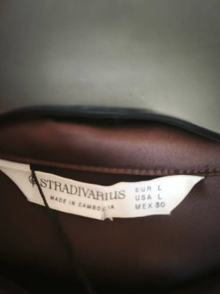 Blusa Stradivarius Marrón, Talla L