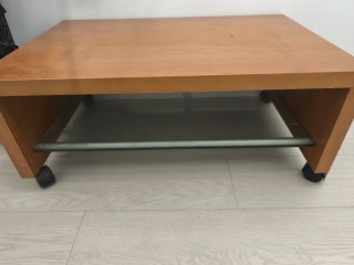 Mesa auxiliar madera con ruedas
