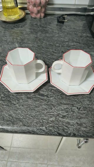 Tazas Yoplait Vintage con Plato (2 uds)