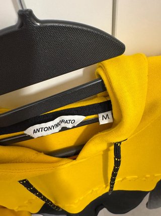 Felpa Antony Morato uomo M gialla con cappuccio logo