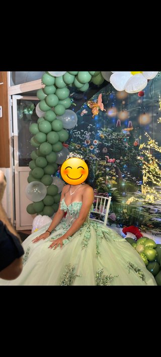Vestido Quinceañera Verde Menta
