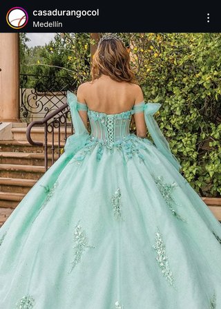 Vestido Quinceañera Verde Menta