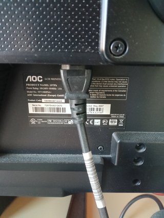 Monitor LCD AOC Plata y Negro