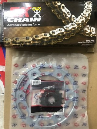 Kit Arrastre Moto Cadena Piñón Corona EK JT