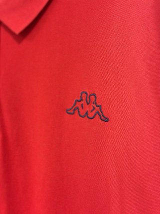 Polo Kappa Vintage Y2K Rojo Oversize Bordado Talla