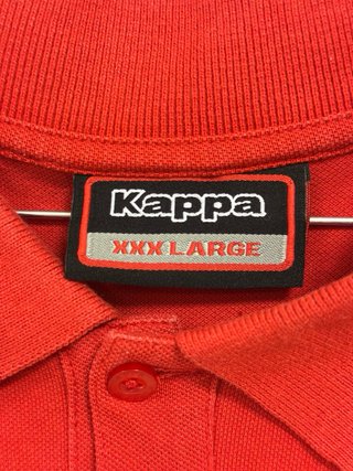 Polo Kappa Vintage Y2K Rojo Oversize Bordado Talla