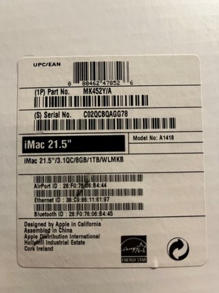 iMac Core i5 3.1GHz Blanco