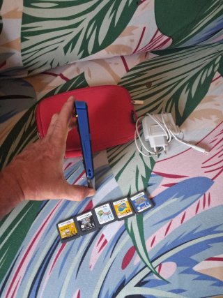 Nintendo 2DS Nero/Blu+Custodia+Caricabatterie+5Giochi