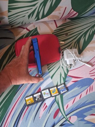 Nintendo 2DS Nero/Blu+Custodia+Caricabatterie+5Giochi