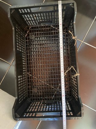 CESTA CAJA DE PLÁSTICO NEGRA