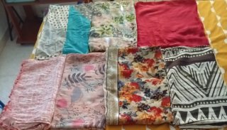 7 Pañuelos Fulares Grandes Estampados