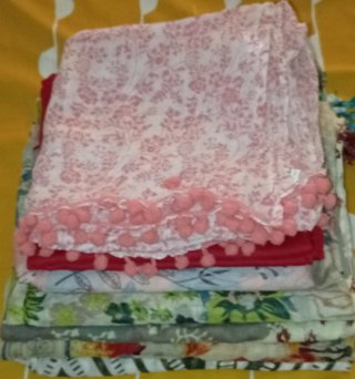 7 Pañuelos Fulares Grandes Estampados