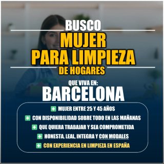 Busco Mujer para Servicios de Limpieza