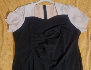Vestito donna elegante nero e bianco
