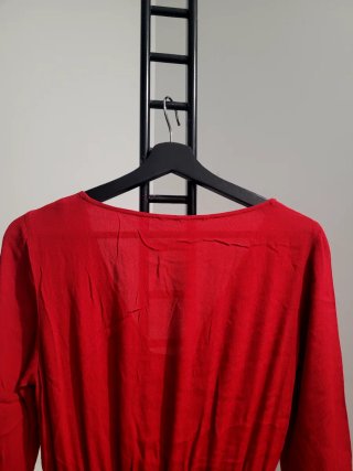 Vestido rojo manga larga
