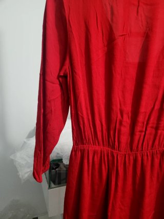 Vestido rojo manga larga