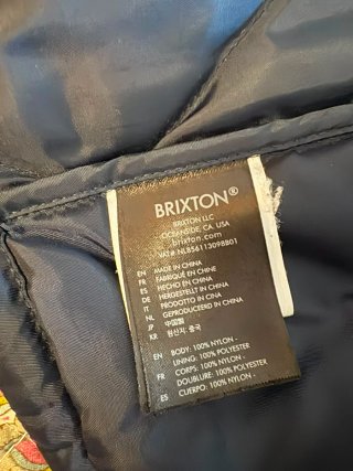 Cazadora Brixton Acolchada Azul Marino Talla M