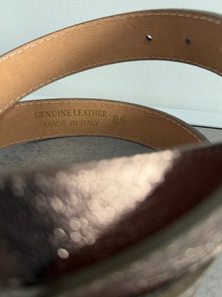 Cintura vera pelle donna bronzo