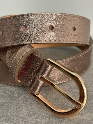 Cintura vera pelle donna bronzo