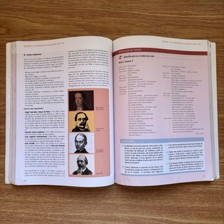 Literatura castellana, Bachillerato materia de...