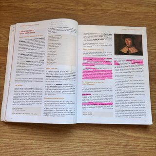 Literatura castellana, Bachillerato materia de...