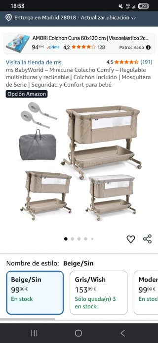 Minicuna Colecho 0-12 meses