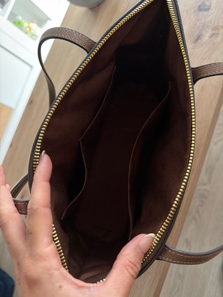 Bolso Coach Fiona Marrón con Cremallera